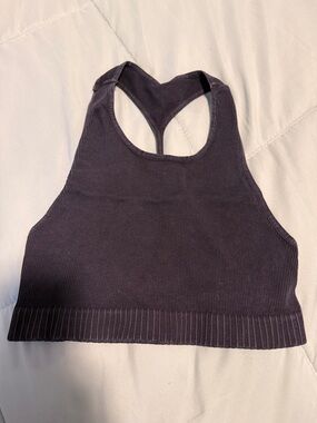 Tiger Friday Racerback Ribbed Bralette - Black